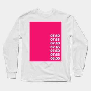 Pink Alarm Clock Long Sleeve T-Shirt